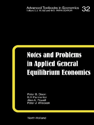 cover image of Notes and Problems in Applied General Equilibrium Economics